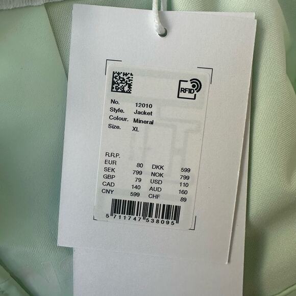 NWT Rains Long Jacket in Mineral, Unisex Size XL - Picture 8 of 8